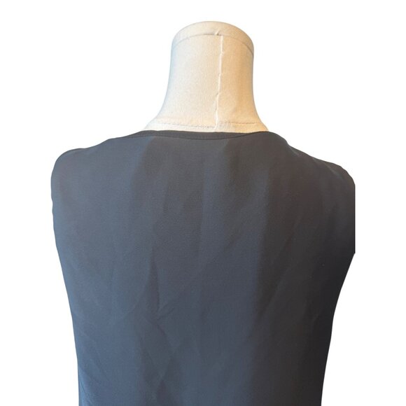 2/$30 Zara M Basic Collection Black Sleeveless Top With Lace Hem - Picture 8 of 12